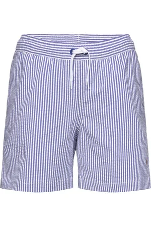 Ralph Lauren Traveler Stretch Seersucker Swim Trunk Badeshorts Blue