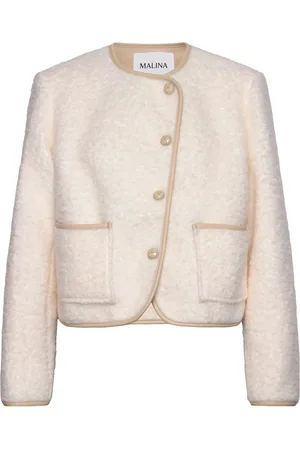By Malina Nylah Wool Blend Jacket Uldjakke Jakke Cream