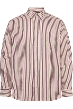 WoodWood Wwnico Tops Shirts Striped Shirts Burgundy