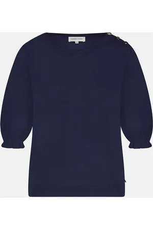 Fabienne Chapot Molly Short Sleeve Pullover Tops Knitwear Jumpers Navy