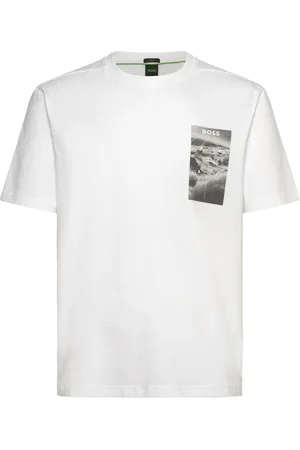 HUGO BOSS Tee Deserttech Sj Sport Men Sports Clothes Sport Tops Sport T-Skjorte White