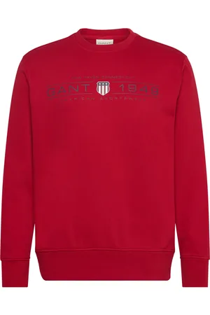 GANT Graphic C-Neck Sweat Tops Sweatshirts & Hoodies Sweatshirts Red