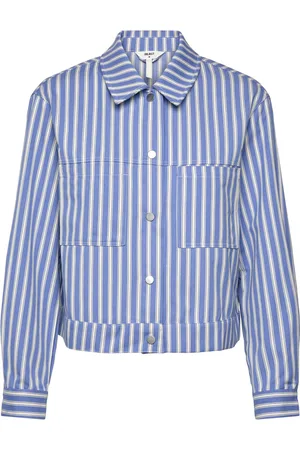 Object Objsola Re Ls Twill Shirt E Ott Tops Shirts Long-sleeved Blue