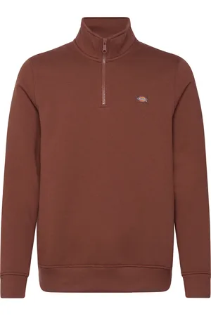 Dickies Oakport Quarter Zip Designers Sweatshirts & Hoodies Sweatshirts Brown