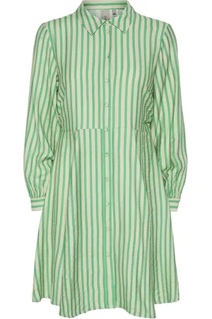 Y.A.S Kaya Ls Shirt Dress S. Noos Kort Kjole Green