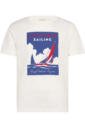 GANT Graphic Ss T-Shirt Tops T-Kortærmet Skjorte White