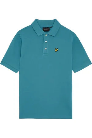 Lyle & Scott Plain Polo Shirt Tops T-shirts Polo Shirts Short-sleeved Polo Shirts Blue