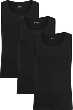 HUGO BOSS Tanktop3P Ribclassic Tops T-shirts Sleeveless Black