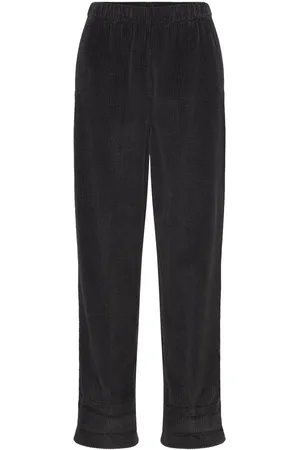 American Vintage Padow Bottoms Trousers Straight Leg Black