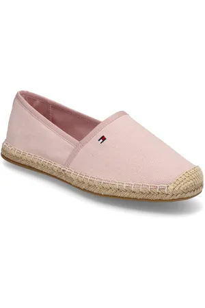 Tommy Hilfiger Flag Canvas Espadrille Espadrillos Flade Sandal Pink
