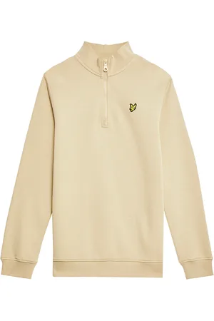 Lyle & Scott Quarter Zip Pullover Tops Knitwear Pullovers Beige