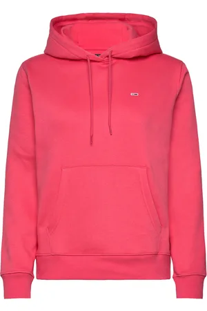 Tommy Hilfiger Tjw Reg S Flag Hoodie Tops Sweatshirts & Hoodies Hoodies Pink