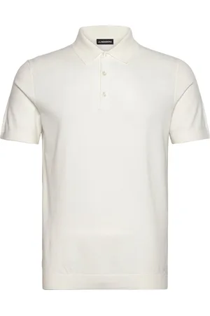 J Lindeberg Ridge Knitted Polo Designers Knitwear Short Sleeve Knitted Polos White