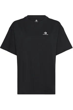Converse Star Chevron Over D Tee Black Sport Sport Clothing Sports Tops & T-shirts Sport T-Skjorte Black