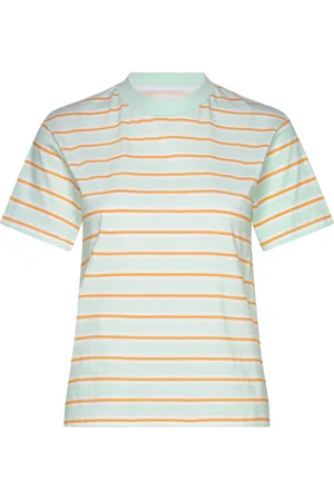 2nd Day 2Nd Marissas - Striped Jersey Designers T-shirts & Tops Short-sleeved Blue