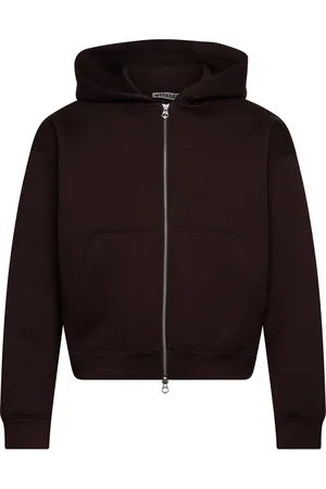 Weekday Simon Scuba Zip Hoodie Tops Sweatshirts & Hoodies Hoodies Black