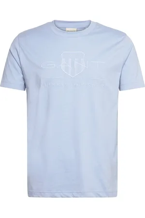 GANT Reg Tonal Shield Ss T-Shirt Tops T-Kortærmet Skjorte Blue
