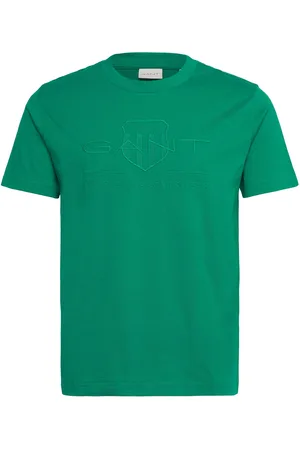 GANT Reg Tonal Shield Ss T-Shirt Tops T-Kortærmet Skjorte Green