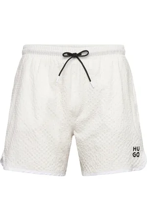 HUGO BOSS Chaffle Swimtrunk Badeshorts White