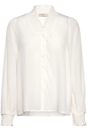 Freequent Shirt From Freequent In A Light Material. The Shirt Has A Simple Silhouette With Tops Blouses Long-sleeved White