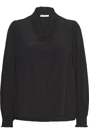 Freequent Shirt From Freequent In A Light Material. The Shirt Has A Simple Silhouette With Tops Blouses Long-sleeved Black