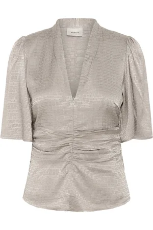 Gestuz Gzbianca Blouse Tops Blouses Short-sleeved Grey