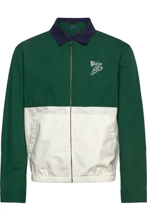 Ralph Lauren The Bayport Color-Blocked Poplin Jacket Tynd Jakke Green