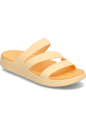 Crocs Getaway Strappy Shoes Summer Shoes Sandals Pool Sliders Yellow