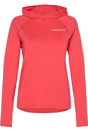 Kari Traa Sanne Sunshirt Sport Sweatshirts & Hoodies Hoodies Red