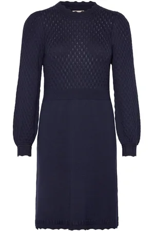 Freequent Fqgina-Dress Knælang Kjole Navy