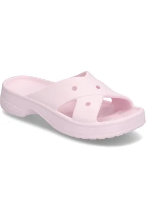 Crocs Cl Womens Cross Strap Shoes Summer Shoes Sandals Pool Sliders Pink