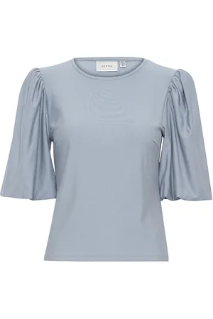 Gestuz Gzrifa Balloon Top Tops Blouses Short-sleeved Blue