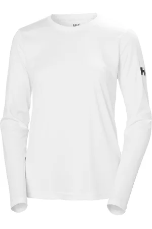 Helly Hansen W Hh Tech Crew Ls 2.0 Sport Women Sport Clothing Sports Tops & T-shirts Sport Long Sleeve Tops White