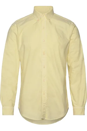 Ralph Lauren Custom Fit Mineral-Dyed Oxford Shirt Designers Shirts Oxford Shirt Yellow