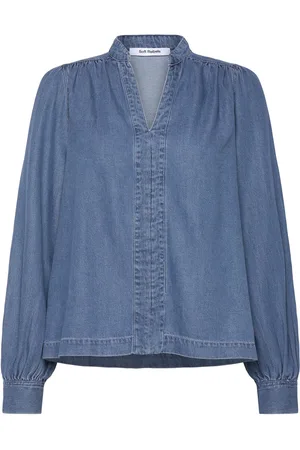 Soft Rebels Srchristy Blouse Tops Blouses Long-sleeved Blue