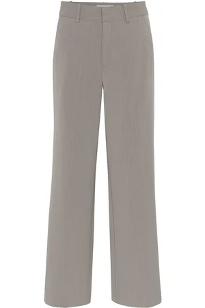 Gestuz Joellegz Mel. Pinstripe Mw Pants Bottoms Trousers Suitpants Beige