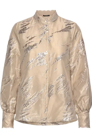 Bruuns Bazaar Plantagobbcharlotta Shirt Tops Blouses Long-sleeved Gold