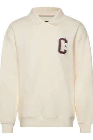 Converse Retro Collared Crew Egret Sport Sport Clothing Sport Sweatshirts & Hoodies Sport Sweatshirts Cream