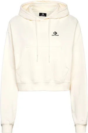 Converse Star Chevron Hoodie Egret Sport Sport Clothing Sport Sweatshirts & Hoodies Sport Hoodies Cream