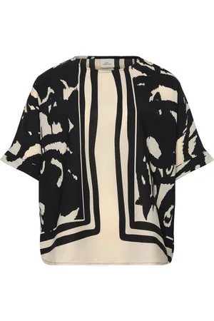 ONLY Carnicon Life Ss Top Aop Tops Blouses Short-sleeved Black
