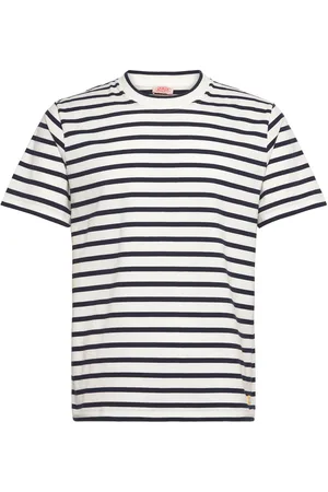 Armor.lux Striped T-Shirt Héritage Designers T-Kortærmet Skjorte White