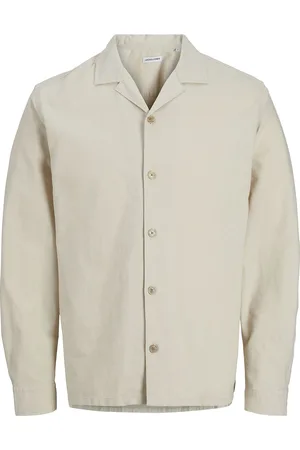 JACK & JONES Jjsummer Resort Shirt Ls Tops Shirts Casual Shirts Cream Jack & J S