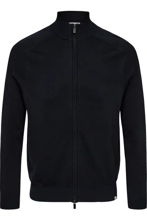 Bruun & Stengade Bs Stamatis Regular Fit Knitwear Tops Knitwear Full Zip Jumpers Navy