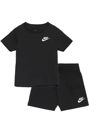 Nike Nkn Club Lbr Knit Short Set Sets Sets With Short-sleeved T-shirt Black
