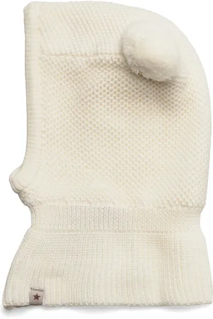 Huttelihut Balaclava Windstop W. Pompoms Accessories Headwear Balaclava Cream