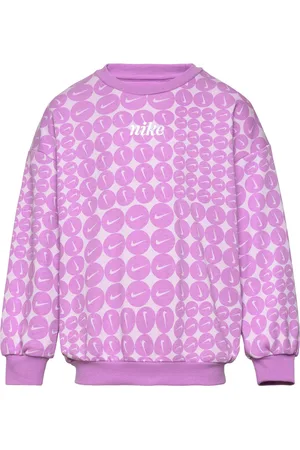 Nike Nkg Essentials Aop Ft Crew Sport Sweatshirts & Hoodies Sweatshirts Purple