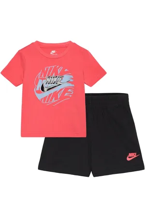 Nike Nkb B Nsw On The Move Jrsy Set Sets Sets With Short-sleeved T-shirt Red