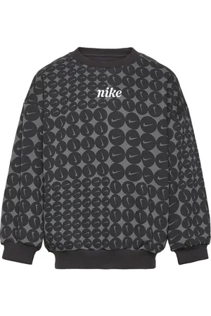 Nike Nkg Essentials Aop Ft Crew Sport Sweatshirts & Hoodies Sweatshirts Black