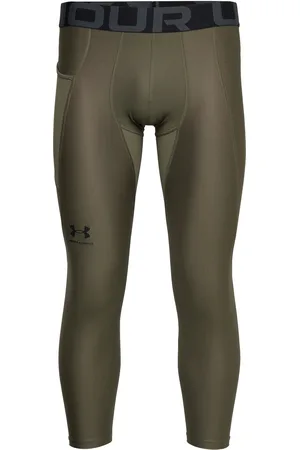 Under Armour Ua Hg Armour 3/4 Legging Bottoms Running-training Tights Khaki Green