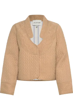 Munthe Flossie Quiltet Jakke Beige